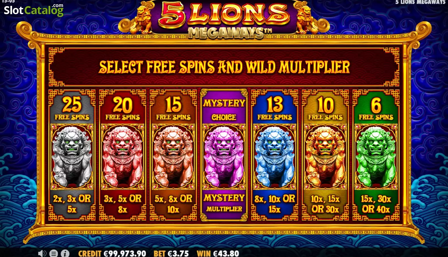 5 Lions Megaways — Big Win